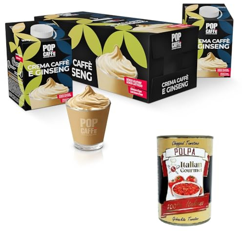 POP Caffè Crema al Ginseng sans gluten et sans lactose 10 x 500 g + Italian Gourmet Polpa 400 g