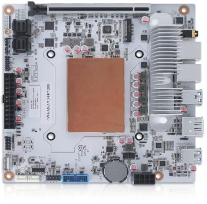 SJRC NAS Motherboard 8 Bay with Dual 10 GbE RJ45 LAN, Ryzen 7 8845HS Mini ITX Mainboard with 2xM.2 NVMe PCIe4.0 x4 NAS Board, PCIe x16 Slot, USB4 40Gbps, Barebone NO RAM NO SSD