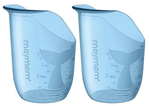 Maymom Bicchiere con Incavo per il Naso 100 mL, Design con Intaglio per Bere Senza Inclinare la Testa, Adatto a Persone con Difficoltà di Deglutizione, Anziani e Bambini