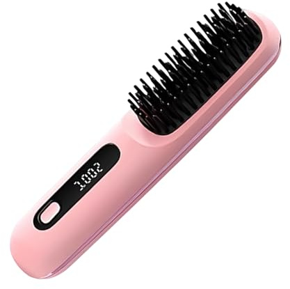 Plancha Alisadora de Cabello Portátil,Peine Plancha Térmico Sin Cable,Peine Alisador De Viaje | para Hogar Belleza Estilizado Viaje Salón Dormitorio para Mujeres Esposas y de Uso