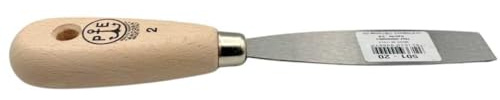 Spatola Professionale Acciaio Inox 2 cm Manico in Legno Art. 501 PAVAN – Per Stucco, Finiture e Rasature