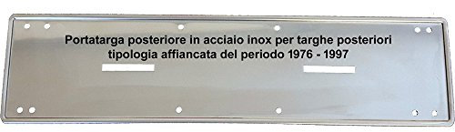 Targhe Storiche srl Portatarga Cornice Posteriore Affiancata in Acciaio Inox dal 1976 al 1997