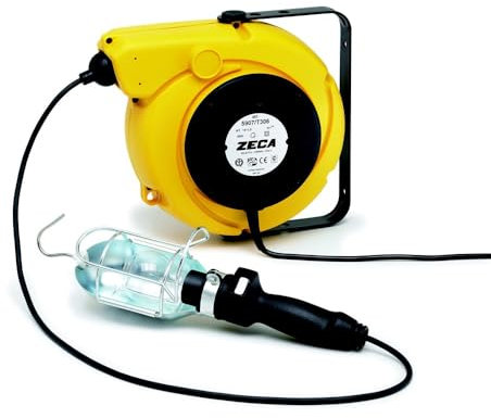 5908/T306 AVVOLGICAVO CON LAMPADA PORTATILE T306 E TRASFORMATORE ZECA