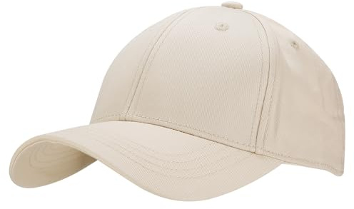 Baumwolle Baseball Cap, Basecap - KeepSa Unisex Baseball Kappen, Baseball Mützen für Draussen, Sport oder auf Reisen - Reine Farbe Baseboard Baseballkappe Kappe, Mütze (Eine Größe einstellbar, Khaki)