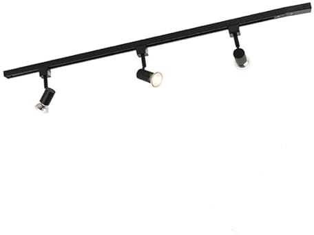 Qazqa jeany sl - Système de rail spot luminaire plafond, plafonnier compatible pour led - 3 lumière - L 1000 mm - Noir - Moderne - éclairage intérieur - Salon