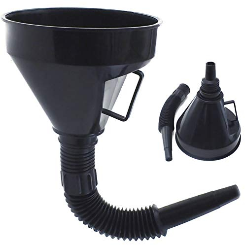 Imbuto a Manico Largo con Impugnatura - sistemi di autotuning per Auto e Moto, prolunga Flessibile a beccuccio, Filtro di Rete Rimovibile per Acqua, Benzina, Liquido refrigerante, Cambio, Olio Motore