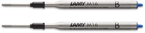 LAMY Großraum Kugelschreibermine M16, blau, Strichbreite B (B, Blau, 2)