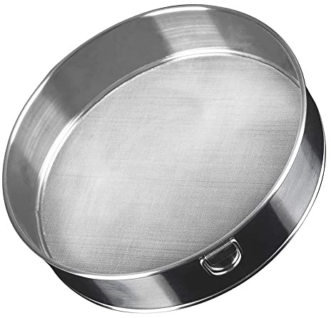 Utoolmart Flour Sifter, Stainless Steel Fine Mesh Strainers Flour Sieve, Dia 6 inch 60 Mesh Home Kitchen Round Sifter for Baking Cake Bread