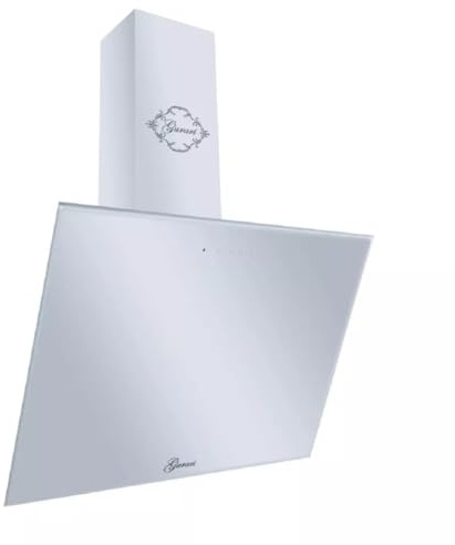 GURARI Dunstabzugshaube Kopffrei GCH 286 WH 6 Prime Weiß Dunstabzugshaube 60 cm Glas | Wandhaube Umluft/Abluft | Abzugshaube 1000m³/h mit Fernbedienung (EEK A) | Randabsaugung, TouchControl, Timer