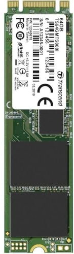 Transcend MTS800I 64GB Interne M.2 SATA SSD 2280 SATA 6 GB/s Industrial TS64GMTS800I