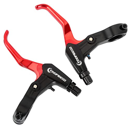 Sharplace 2x Aluminum Alloy Bike Brake Levers Set Road Brake Callipers Brakes Lever Replacement 22.3cm, Red