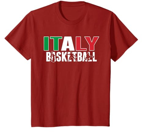 Maglia da basket Italia - Bandiera Italiana Slam Dunk Sport Maglietta