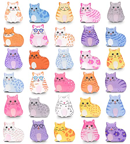 MORCART Magnete für Magnettafel, Katze Kühlschrankmagnete, lustige Küche Schulschränke Klassenzimmer Whiteboard Büro Kabine Dekorative Magnete Geschenke für Erwachsene Kinder 30PCS