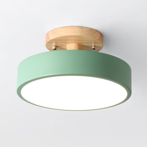 Mengjay LED Deckenlampe Flach - 3 Farben Dimmbar, Panel Deckenleuchte Rund für Wohnzimmer, Küche, Kinderzimmer, Badezimmer, Balkon (Grün)