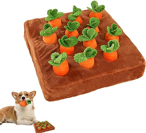 Karotten-Hunde-Puzzlespielzeug, Versteckspiel Für Karottenfarm-Hundespielzeug, Bereichernde Futtermatte Für Haustiere Für Geruchstraining Und Langsames Fressen, Für Kleine, Mittelgroße Und Große Hunde