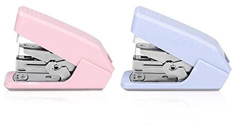 OqcEha Schreibwaren, Schreibmaschinen, Büromaterialien, Hefter, Büro-Desktop-Hefter, Mini-Hefter mit 20 Blatt Kapazität und 1000 Heftklammern, tragbar for Schule, Büro, Student, for Kinder un