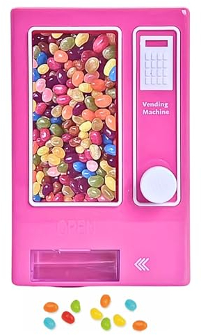 YumiHoe Desktop Candy Dispenser - Mini Candy Vending Machine, Manual Dispenser for Office and Home, Gift Idea for Girls, Friends, and Girlfriends - Perfect for Party & Birthday Presents (Pink)