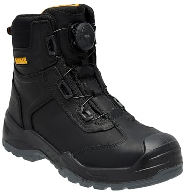 DEWALT Richardson Men's Nubuck Leather, Wide Fitting, BOA Fastener, Steel Toe Safety Work Boot, Black, UK10