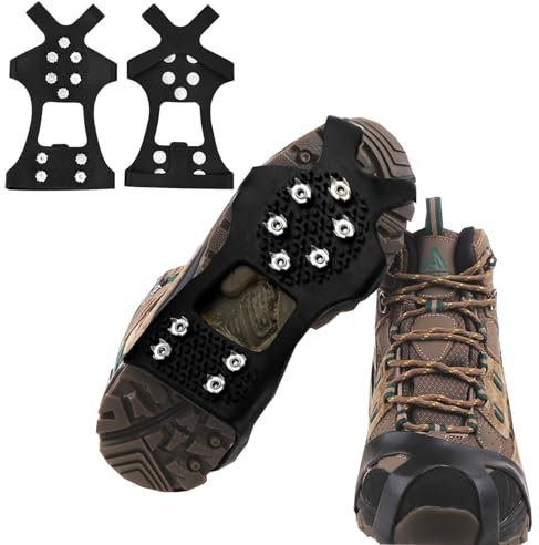 YQBFTC Schuhspikes, Grödel Schuhkrallen im Winte,Schuhspikes,Schneeketten,Anti Rutsch Schuhspikes 35-47 Ersatzspikes Ice Grips für Wandern EIS Schnee Schuhspikes für Schnee und EIS und Sport