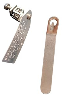 Radiator Earth Clamp with Safety Label for Radiator Bonding Electrical Earth Clamp Earth Silver Clamp Strap Electrical Cable Wire Bonding Radiator Adjustable Radiator Bonding Straps Clamp With Spanner