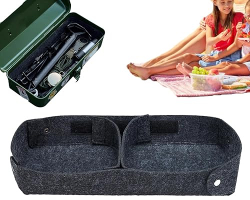 Inserto professionale per cassetta degli attrezzi, organizer da scrivania, divisorio – separatore antiscivolo in feltro morbido | contenitore in feltro con inserto protettivo per cassetti