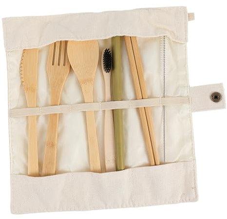 IMIKEYA 1 Set Bambus Besteckset Wiederverwendbares Besteck Süßes Organizer Für Schubladen Zuhause Organizer Für Den Außenbereich