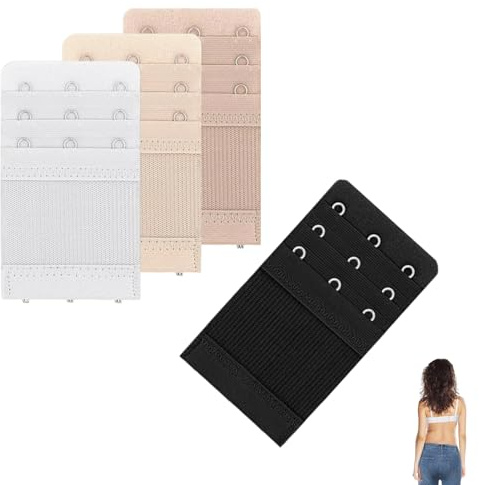 4 Pezzi Estensioni Reggiseno Allunga Reggiseno 3 File 3 Ganci Prolunga | Per Reggiseno Morbido Ed Elastico per Femmina Reggiseni