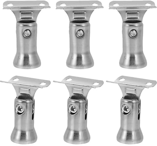 POPETPOP Support De Main Courante En Acier Inoxydable Lot De 6 Supports De Garde-Corps Pour Escalier Intérieur Robustes Avec Design Élégant Et Décoratif Pour Rampe D'Escalier