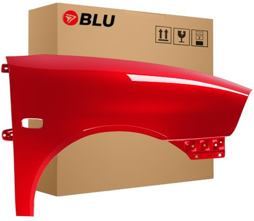 BLU Premium Kotflügel Passend für Seat Ibiza Cordoba (6L - III 3. Generation) LS3H Rechts Rot | 2002-2008 | Vorderseite Vorne | Verzinkt & Lackiert | Einbaufertig