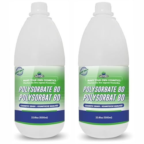 Myoc Polysorbate 80 – emulsifieringsmedel och lösningsmedel för Skincare & DIY formulationer – 2 l/67,62 kvadrat Oz
