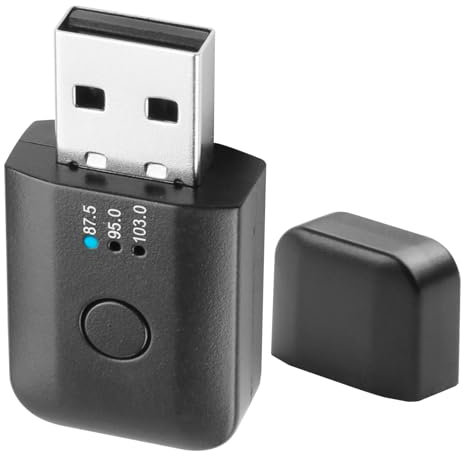 Car Bluetooth 5.1 FM Transmitter, USB Bluetooth Adapter for Car Audio Wireless Bluetooth Car Transmitter with Hands-Free Calling FM Bluetooth Transmitter Receiver for Car Radio Stereo