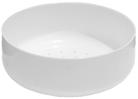 Elegante maceta de cerámica blanca con bandeja de bambú para suculentas, cactus y flores pequeñas