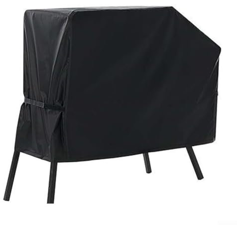 Sumsoctober Copertura per griglia da 55 cm, impermeabile, per barbecue, con cappuccio e supporto, in tessuto resistente 420D, resistente agli strappi, con cinghie, colore nero (210D)