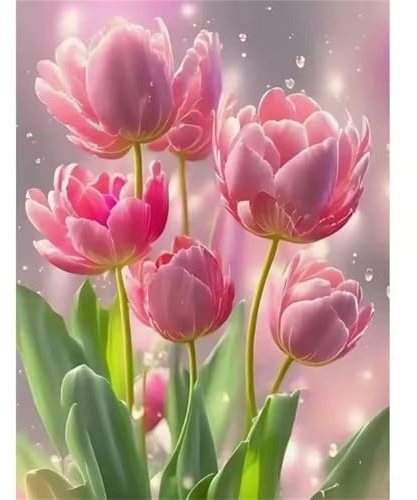 Puzzle 1500 Teile für Erwachsene, Rosa Tulpen 87x57cm Puzzle Erwachsene 1500 Teile Lernspiel Herausforderung Spielzeug, Geschicklichkeitsspiel für die ganze Familie