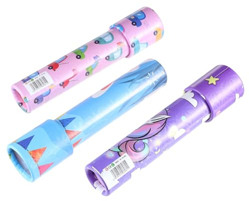 FUNNETOYU 3pcs Cartoon Kaleidoscope Toy Educational Boys and Girls Toy for Boy Girl Birthday Present Kaleidoscope Creative Plaything for Age Style