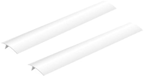 Générique Lot de 2 Protections de Cuisinière en Silicone Blanc 21 Pouces Couvercles de Joint D’Étanchéité Antidébordement pour Fentes de Four et Plaque de Cuisson Résistance à la Chaleur