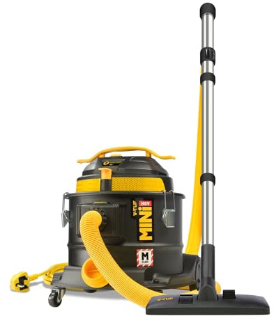 V-TUF MINI X2, Compact 15L M-Class Dust Extractor, 240V, HEPA filtration for Construction Dust, 15L Industrial Vacuum with semi-auto filter cleaning