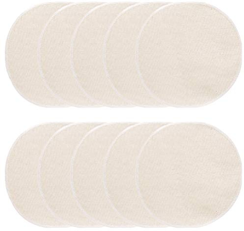 Zerodeko Juego de 10 Almohadillas de Vapor de Algodón Puro 100% 30 Cm, Esterilla para Cocina al Vapor y Gasa de Filtración Multiuso para Pan, Bollos y Pasteles