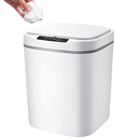 Bote de basura sin contacto, Bote de basura automático - Papelera eléctrica rectangular - de Basura de Cocina de 15 L, Contenedores de Basura Inteligentes para Sala de Estar, baño, Dormitorio, Es