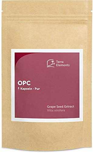 Terra Elements OPC Kapseln (400 mg, 150 St) I Aus französischen Traubenkernen I Natürlich extrahiert I Vegan I Glutenfrei