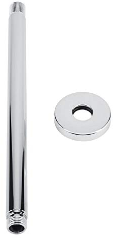 Braccio doccia in acciaio inox a parete, tondo con prolunga per tubo, per doccia a soffitto, 12 pollici