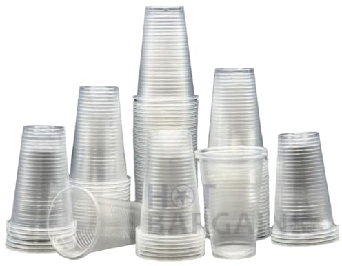 HOT BARGAINS, 6000 X 7oz Clear Plastic Reusable Cups, Water Coolers Drinkings & Vending Disposables Cups Sealed Pack