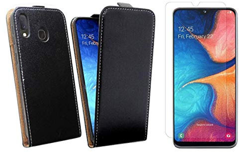 cofi1453® Flip Case Handy Tasche vertikal aufklappbar Schutzhülle Klapp Hülle + 9H Schutzglas Echt Glas kompatibel mit Samsung Galaxy A6 Plus