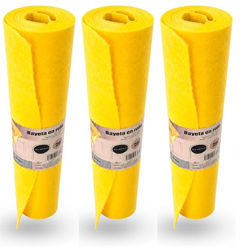 Pilbelles Bayeta Amarilla en 3 Rollos de 2 Metros con Precorte Cada 40 cm