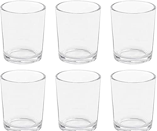 Floralcraft Clear Glass Cylinder Votive Candle Holders - Set of 48 Tealight Holders for Table Centerpiece, Home Party Wedding Decorations