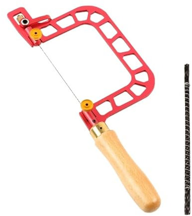Holzbearbeitungswerkzeug, U-förmige Handsäge mit Hebel, Spannsäge, Handwerkzeug, Spiralsägeblatt für Schmuckwerkzeug (76 mm)