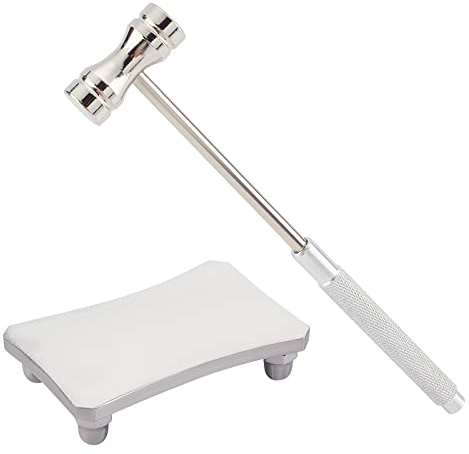 OLYCRAFT Mini martello in acciaio, 16 x 3,4 x 1,4 cm, con piastre in acciaio da 4 x 6,1 x 1,3 cm, per punzonare gioielli metallici