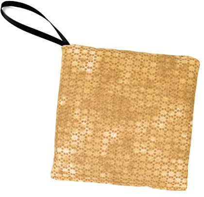 Eukalyptus Duftkissen Kräuterkissen 12x12cm + Aufhänger - batik-gold - 100% naturrein. Bio-Eukalyptus Kissen