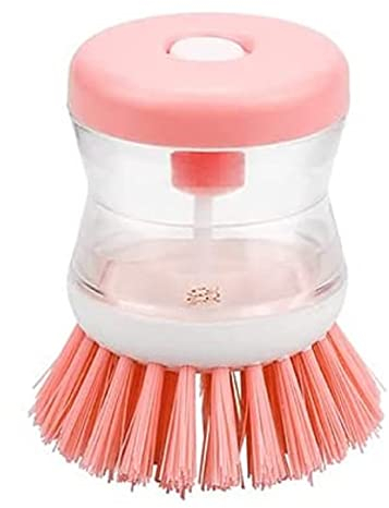 Spazzola lavapiatti con dispenser detersivo manuale piatti pentole lavandini erogatore pulizia cucina pratica igiene