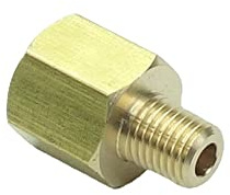 CDQBWKJGFJ 2 Stück 1/16 NPT männlich x 1/8 NPT weiblich Manometer-Reduzieradapter Messing Rohrverschraubung Adapter